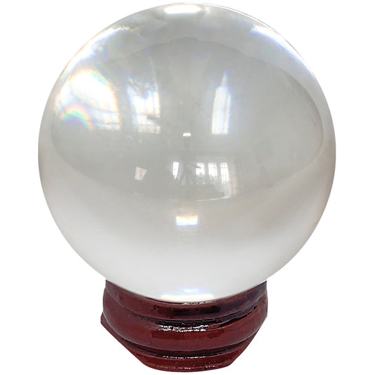 Véritable Boule de Cristal et son support - 60 mm